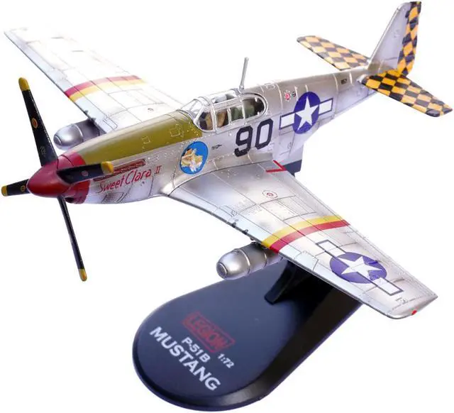 Alt view image 4 of 8 - North American P-51B Mustang Aircraft "Sweet Clara II" (1944) United States Army Air Forces 1/72 Diecast Model by Legion