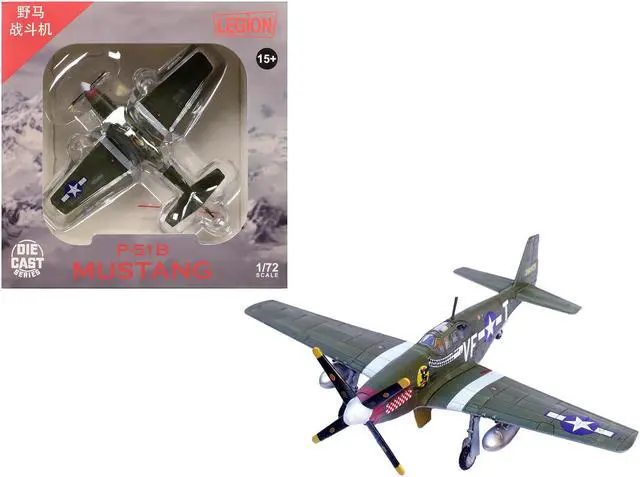 Main image of North American P-51B Mustang Aircraft "Shangri-La" (1944) US Army Air Forces 1/72 Diecast Model by Legion