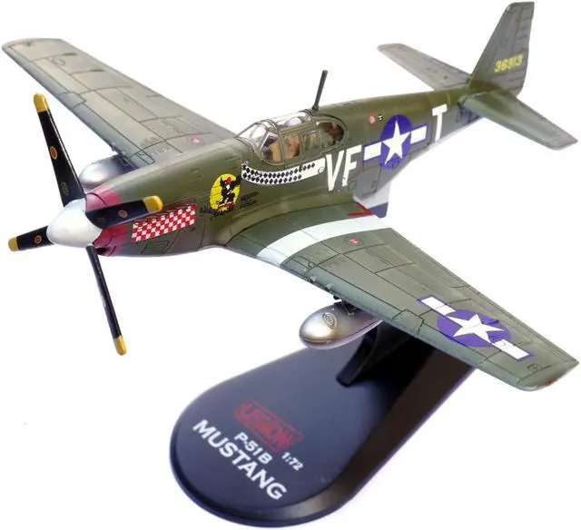 Alt view image 4 of 4 - North American P-51B Mustang Aircraft "Shangri-La" (1944) US Army Air Forces 1/72 Diecast Model by Legion