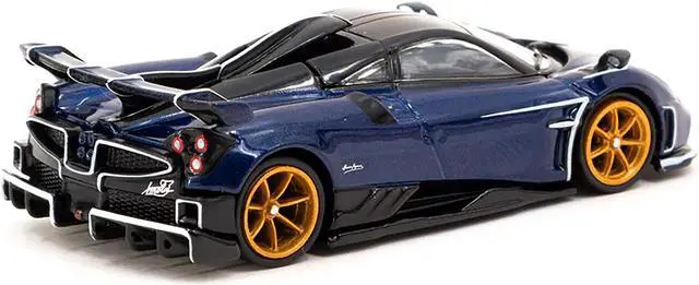 Alt view image 2 of 3 - Pagani Imola Argentina Blue Metallic with Black Top "Global64" Series 1/64 Diecast Model by Tarmac Works