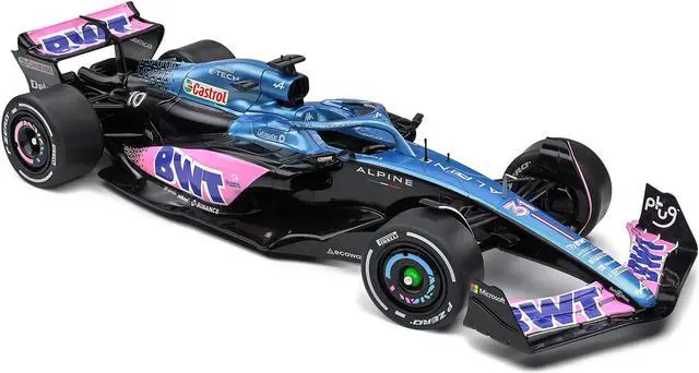 Alt view image 4 of 5 - Alpine A523 Blue Edition "BWT" Formula One F1 "Presentation Version" (2023) "Competition" 1/18 Diecast Model Car by Solido