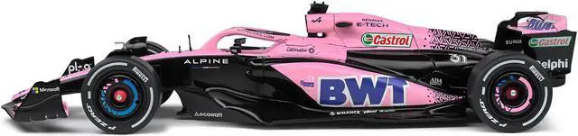 Alt view image 2 of 5 - Alpine A523 Pink Edition "BWT" Formula One F1 "Presentation Version" (2023) "Competition" 1/18 Diecast Model Car by Solido