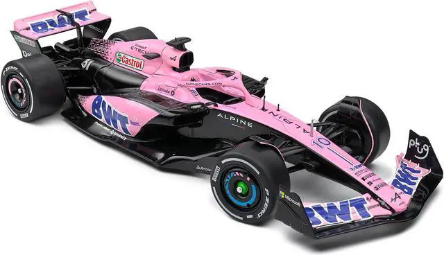 Alt view image 4 of 5 - Alpine A523 Pink Edition "BWT" Formula One F1 "Presentation Version" (2023) "Competition" 1/18 Diecast Model Car by Solido