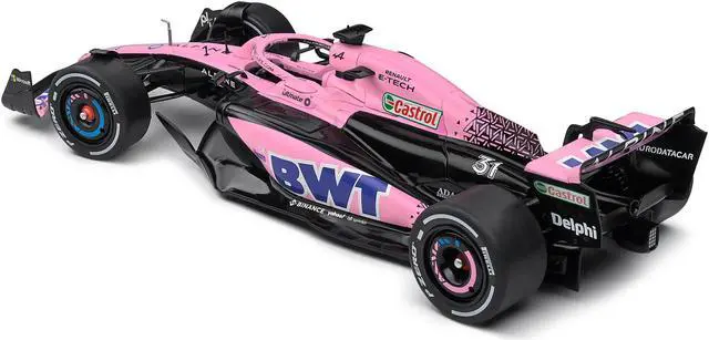 Alt view image 5 of 5 - Alpine A523 Pink Edition "BWT" Formula One F1 "Presentation Version" (2023) "Competition" 1/18 Diecast Model Car by Solido