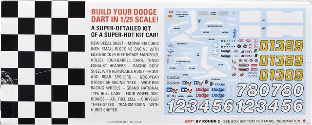 Alt view image 2 of 4 - Dodge Dart Sportsman Short Track "Kit Car" (Skill 2) 1/25 Plastic Model Kit by AMT