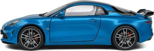 Alt view image 3 of 5 - 2023 Alpine A110S Pack Aero Bleu Alpine Blue Metallic with Black Top 1/18 Diecast Model Car by Solido