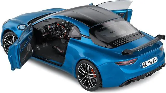 Alt view image 4 of 5 - 2023 Alpine A110S Pack Aero Bleu Alpine Blue Metallic with Black Top 1/18 Diecast Model Car by Solido