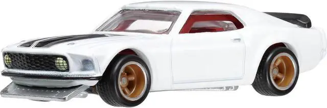 Alt view image 2 of 3 - 1969 Ford Mustang Boss 302 White with Black "Fast & Furious 6" (2013) Movie "Premium" Series Diecast Model Car by Hot Wheels