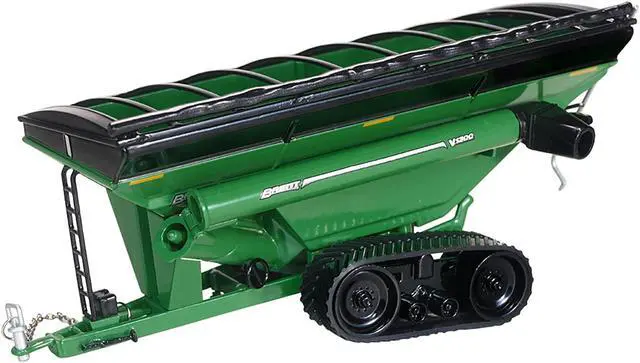 Alt view image 2 of 3 - Brent V1300 Grain Cart with Tracks Green 1/64 Diecast Model by SpecCast