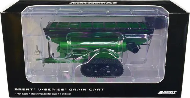 Alt view image 3 of 3 - Brent V1300 Grain Cart with Tracks Green 1/64 Diecast Model by SpecCast