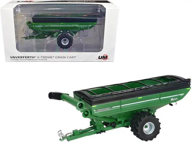 Main image of Unverferth X-Treme 1319 Grain Cart with Tires Green 1/64 Diecast Model by SpecCast