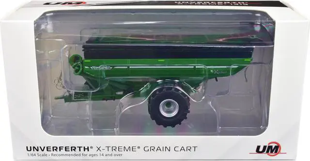 Alt view image 3 of 3 - Unverferth X-Treme 1319 Grain Cart with Tires Green 1/64 Diecast Model by SpecCast