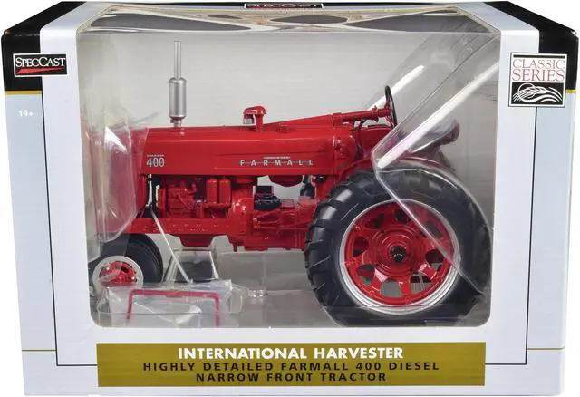 Main image of International Harvester Farmall 400 Diesel Narrow Front Tractor Red "Classic Series" 1/16 Diecast Model by SpecCast
