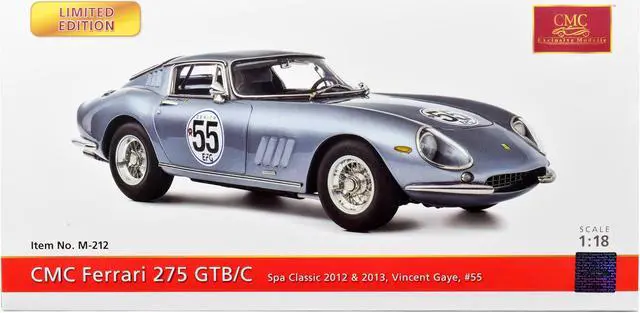 Alt view image 4 of 4 - Ferrari 275 GTB/C #55 Vincent Gaye "Spa Classic" (2012-2013) Limited Edition to 1000 pieces 1/18 Diecast Model Car by CMC
