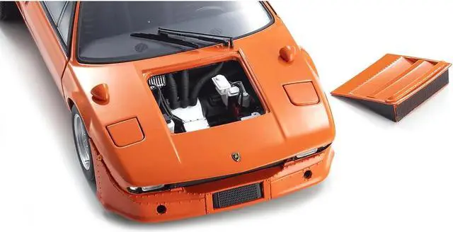 Alt view image 2 of 6 - Lamborghini Urraco Rally Orange 1/18 Diecast Model Car by Kyosho