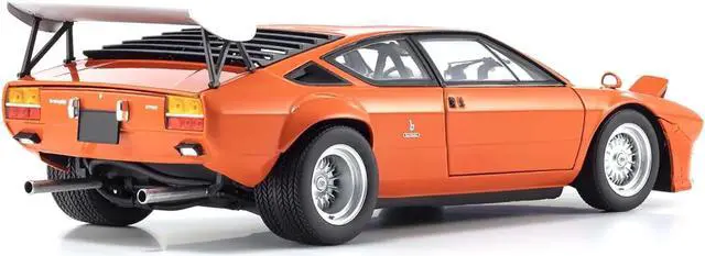 Alt view image 6 of 6 - Lamborghini Urraco Rally Orange 1/18 Diecast Model Car by Kyosho