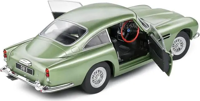 Alt view image 5 of 6 - 1964 Aston Martin DB5 RHD (Right Hand Drive) Porcelain Green Metallic 1/18 Diecast Model Car by Solido