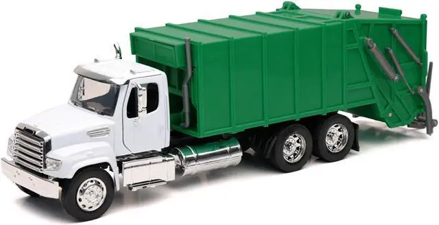 Alt view image 2 of 3 - Freightliner 114SD Garbage Truck White and Green "Long Haul Trucker" Series 1/32 Diecast Model by New Ray