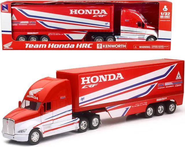 Main image of Kenworth Semi-Truck Red and White "Team Honda HRC" 1/32 Diecast Model by New Ray