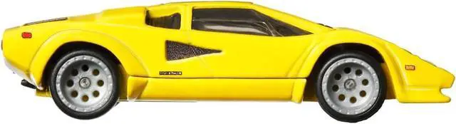 Alt view image 2 of 3 - Lamborghini Countach LP 5000 QV Yellow "Spettacolare" Series Diecast Model Car by Hot Wheels
