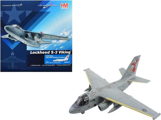 Main image of Lockheed S-3B Viking Aircraft "Screwbirds, USS Stennis" (2001) US Navy "Air Power Series" 1/72 Diecast Model by Hobby Master