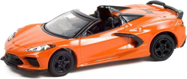 Alt view image 2 of 3 - 2021 Chevrolet Corvette Stingray Convertible Sebring Orange Met. "Greenlight Muscle" Series 1/64 Diecast Model Car by Greenlight