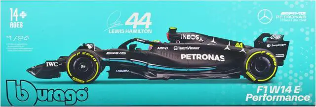 Alt view image 3 of 3 - Mercedes-AMG F1 W14 E Performance #44 "Petronas" Formula One F1 "World Championship" (2023) 1/24 Diecast Model Car by Bburago