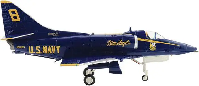Alt view image 2 of 5 - Douglas A-4F Skyhawk Aircraft "Blue Angels #8" (2008) US Navy "Air Power Series" 1/72 Diecast Model by Hobby Master