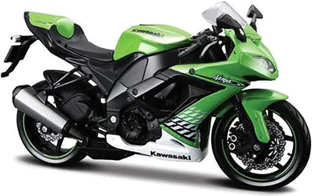 Alt view image 2 of 6 - 2010 Kawasaki Ninja ZX-10R Green 1/12 Diecast Motorcycle Model by Maisto