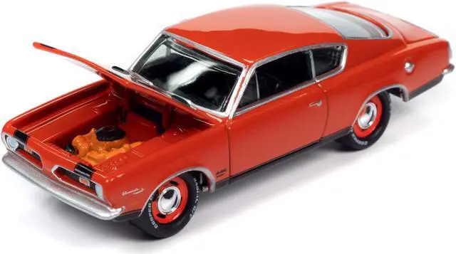 Alt view image 3 of 3 - 1969 Plymouth Barracuda Orange with Black Stripes Limited Edition to 2932 pieces 1/64 Diecast Model Car by Johnny Lightning