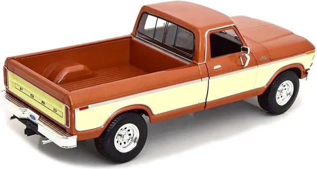 Alt view image 3 of 3 - 1979 Ford F-150 Ranger Pickup Truck Brown Metallic and Cream "Special Edition" 1/18 Diecast Model Car by Maisto