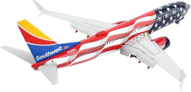 Alt view image 3 of 10 - Boeing 737-800 Commercial Aircraft with Flaps Down "Freedom One" American Flag Livery 1/200 Diecast Model Airplane by GeminiJets
