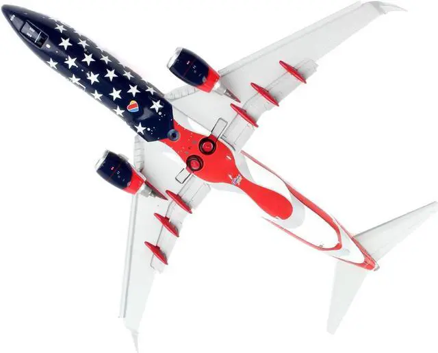 Alt view image 5 of 10 - Boeing 737-800 Commercial Aircraft with Flaps Down "Freedom One" American Flag Livery 1/200 Diecast Model Airplane by GeminiJets