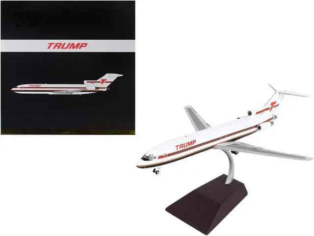 Main image of Boeing 727-200 Commercial Aircraft "Trump Shuttle" White w/Red Stripes "Gemini 200" 1/200 Diecast Model Airplane by GeminiJets