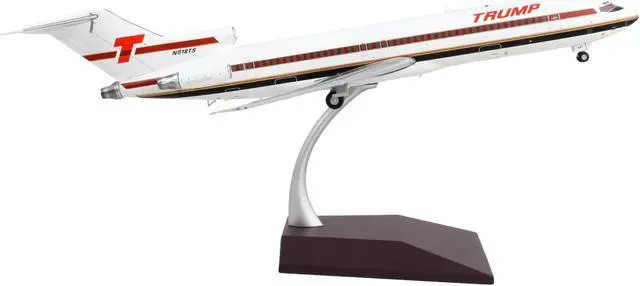 Alt view image 2 of 3 - Boeing 727-200 Commercial Aircraft "Trump Shuttle" White w/Red Stripes "Gemini 200" 1/200 Diecast Model Airplane by GeminiJets
