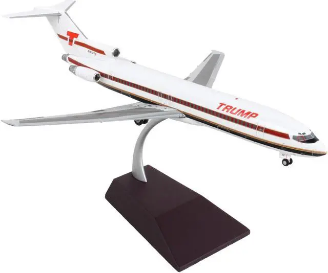 Alt view image 3 of 3 - Boeing 727-200 Commercial Aircraft "Trump Shuttle" White w/Red Stripes "Gemini 200" 1/200 Diecast Model Airplane by GeminiJets