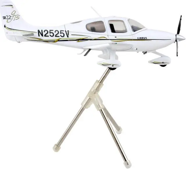 Alt view image 2 of 6 - Cirrus SR22 Composite Aircraft "N2525V" White "Gemini General Aviation" Series 1/72 Diecast Model Airplane by GeminiJets