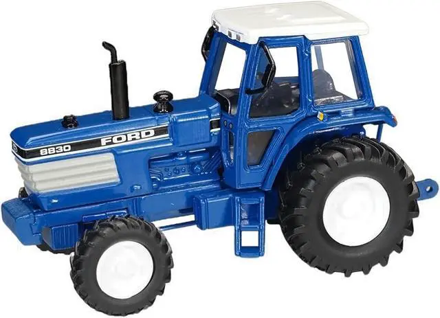 Alt view image 2 of 3 - Ford 8830 Tractor with Gray Grille Blue with White Top 1/64 Diecast Model by SpecCast