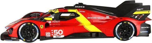 Alt view image 4 of 6 - Ferrari 499P Hypercar #50 "2022 Launch Edition" Red with DISPLAY CASE Limited Edition to 599 pieces 1/18 Model Car by BBR