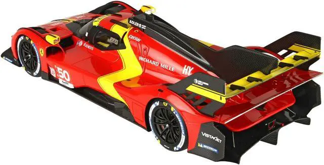 Alt view image 5 of 6 - Ferrari 499P Hypercar #50 "2022 Launch Edition" Red with DISPLAY CASE Limited Edition to 599 pieces 1/18 Model Car by BBR