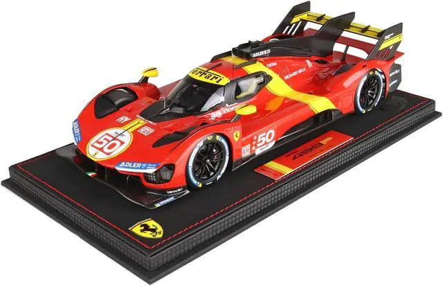 Alt view image 6 of 6 - Ferrari 499P Hypercar #50 "2022 Launch Edition" Red with DISPLAY CASE Limited Edition to 599 pieces 1/18 Model Car by BBR
