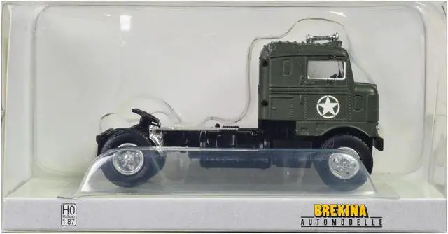 Alt view image 3 of 3 - 1950 Kenworth Bullnose Truck Tractor Olive Drab "United States Air Force" 1/87 (HO) Scale Model Car by Brekina