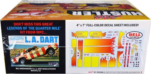 Alt view image 2 of 8 - Skill 2 Model Kit 1975 Datsun Pickup Truck "Lil Hustler" 1/25 Scale Model by MPC