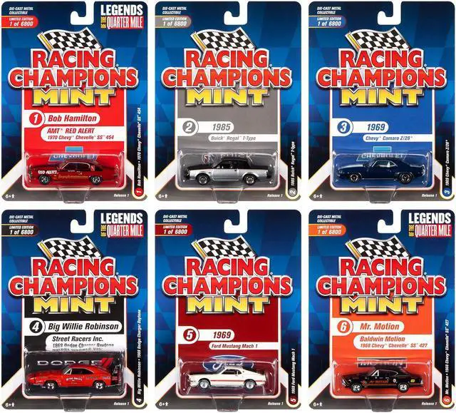 Main image of "Racing Champions Mint 2022" Set of 6 Cars Release 1 1/64 Diecast Model Cars by Racing Champions