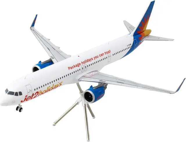 Alt view image 2 of 3 - Airbus A321neo Commercial Aircraft "Jet2Holidays" White w/Graphics "Gemini 200" 1/200 Diecast Model Airplane by GeminiJets