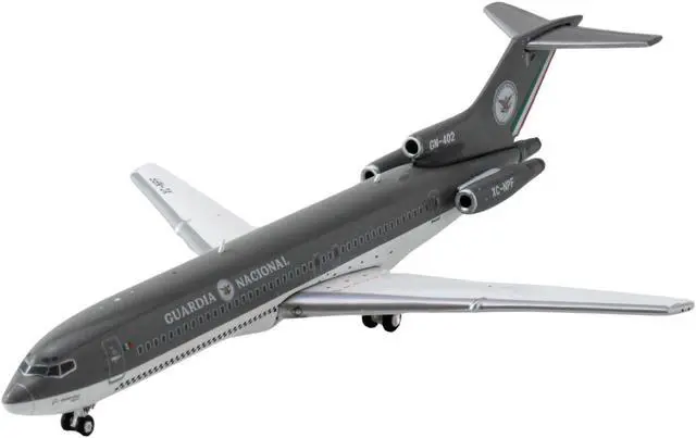 Alt view image 2 of 3 - Boeing 727-200 Commercial Aircraft "Guardia Nacional - Mexico National Guard" Gray 1/400 Diecast Model Airplane by GeminiJets