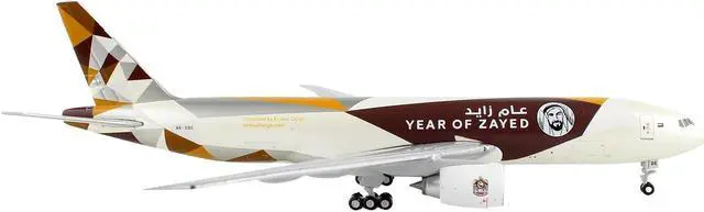Alt view image 3 of 5 - Boeing 777F Commercial Aircraft "Etihad Cargo - Year of Zayed" White with Graphics 1/400 Diecast Model Airplane by GeminiJets