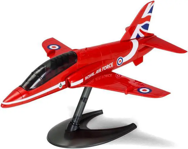 Alt view image 3 of 5 - Skill 1 Model Kit Royal Air Force Red Arrows Hawk Aircraft Red Snap Together Painted Plastic Model Kit by Airfix Quickbuild