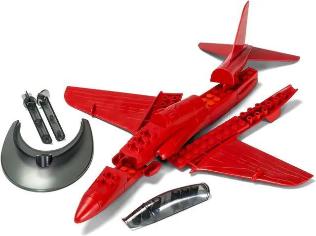 Alt view image 2 of 5 - Skill 1 Model Kit Royal Air Force Red Arrows Hawk Aircraft Red Snap Together Painted Plastic Model Kit by Airfix Quickbuild