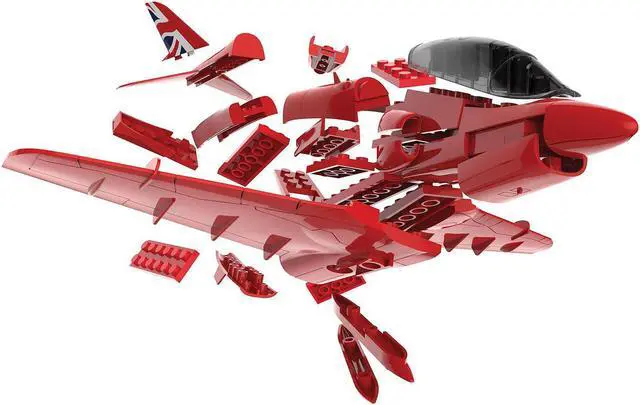Alt view image 4 of 5 - Skill 1 Model Kit Royal Air Force Red Arrows Hawk Aircraft Red Snap Together Painted Plastic Model Kit by Airfix Quickbuild